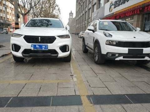 领克01和VV7停在一起, 网友: WEY第一眼帅气, 领克更有国际范