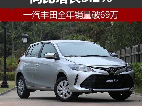 一汽丰田全年销量破69万 同比增长5.2%！