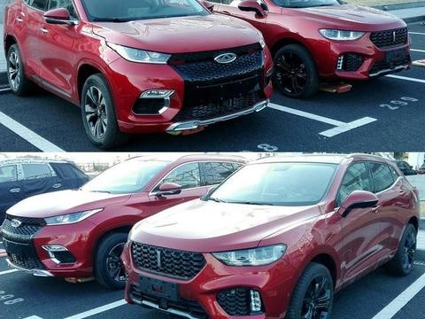 各有千秋，难得一见的奇瑞Exeed TX与长城Wey凑一块的实车谍照