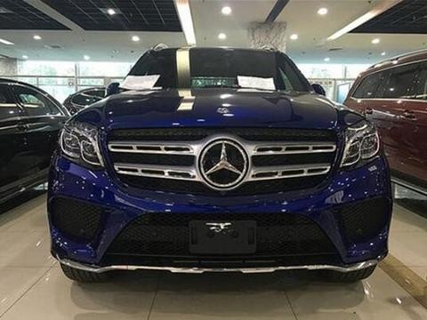 18款奔驰GLS450蓝色靓丽来袭顶配奢华