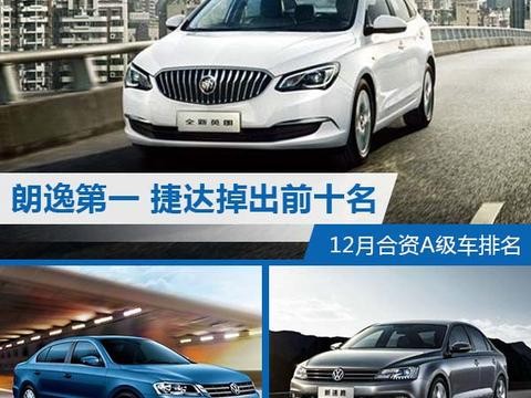 2017年12月合资紧凑型车销量排名,朗逸第一,捷达滑出前十!