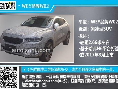 竞争合资 长城高端品牌WEY W02细节曝光