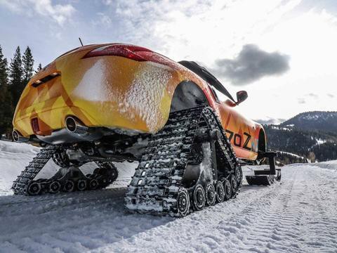 日产连轿跑都不放过，370Z加雪橇履带轮成怪物，变身阿拉斯加？