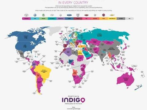 世界各国卖得最好的单一车型, 中国的不是哈弗也不是大众