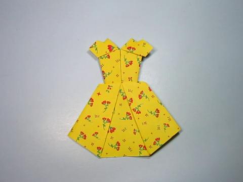 4分钟手工折纸连衣裙 简单的晚礼服公主.