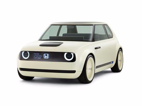 本田概念电动车外形像MINICOOPER  内部空间有沙发电视像客厅