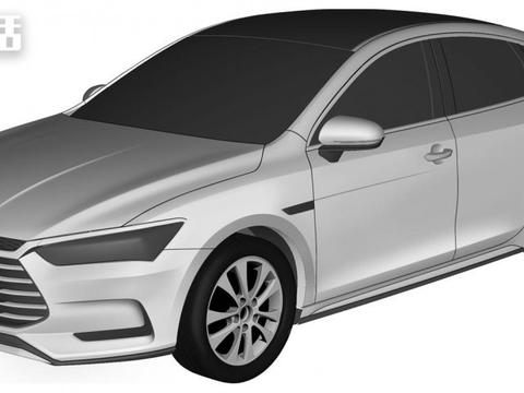 比亚迪新一代秦专利图公布，贯穿式尾灯设计，龙脸造型惊艳