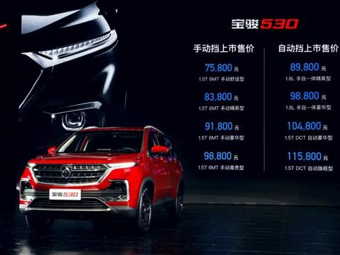 自动挡只要九万块 宝骏530上市你还会买哈弗H6吗？