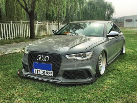 原本买来家用的奥迪A6，竟然被车主改装成宽体骚黄姿态！