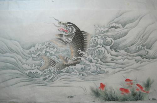 鲤鱼化龙却没长龙角,他掰断树枝代替,死的时候乘龙升天