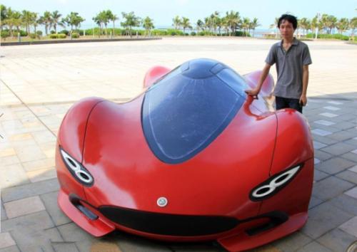 牛人小伙花三万元自制电动跑车,车展上每个人都为他竖起了大拇指