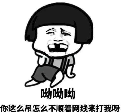你这么吊怎么不顺着网线来打我呀