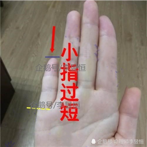 女人手相中小指短小,偏斜,总有万贯家财,子女也难在身边!