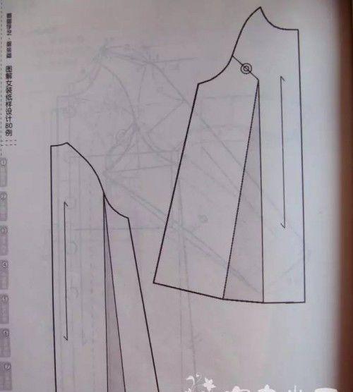 插肩袖大衣制图说明