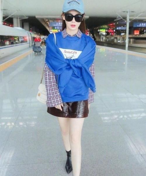 6位女星穿皮裙,杨幂时尚,热巴迷人,网友表示:戚