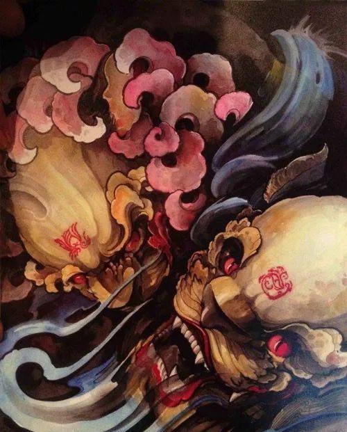 传统纹身中的经典——唐狮子