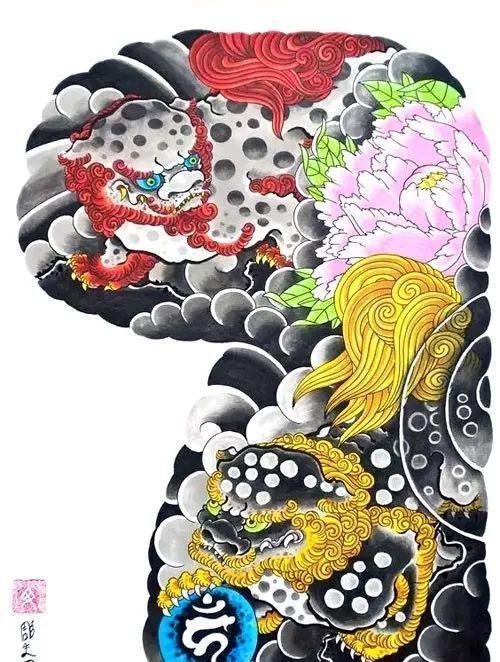 传统纹身中的经典——唐狮子