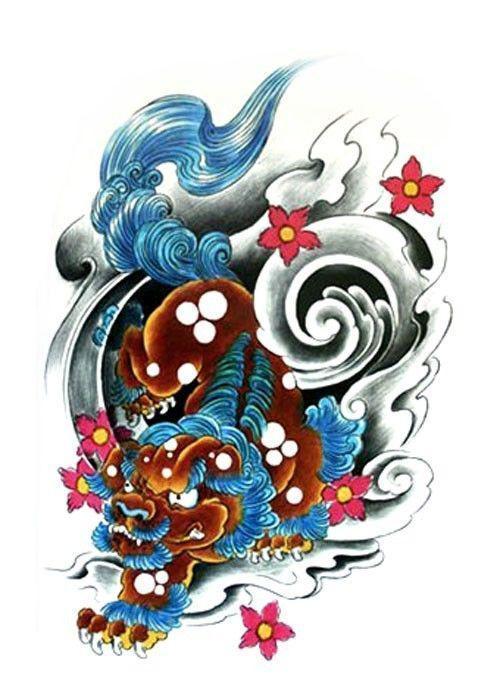 传统纹身中的经典——唐狮子