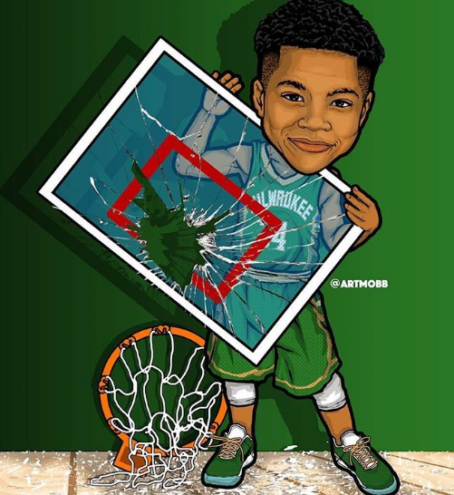 nba球星小时候的漫画,伦纳德很酷,库里很萌!