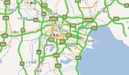 天津高速路况实时查询：封路堵车最新路况消息汇总