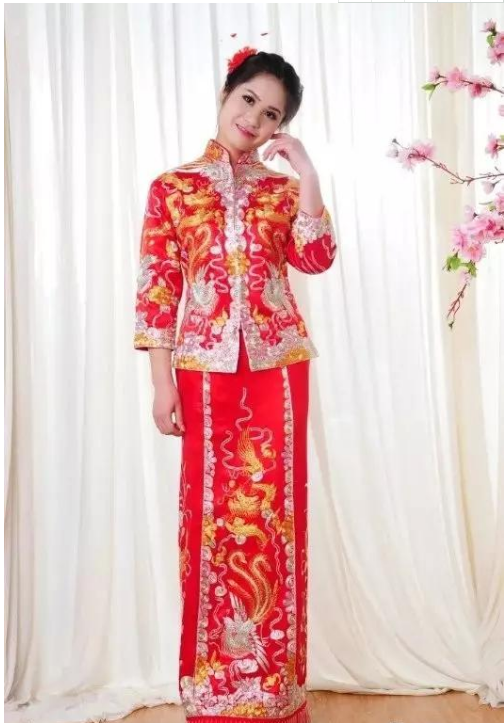 中式裙褂,席卷各大明星婚礼:baby.刘诗诗.林心