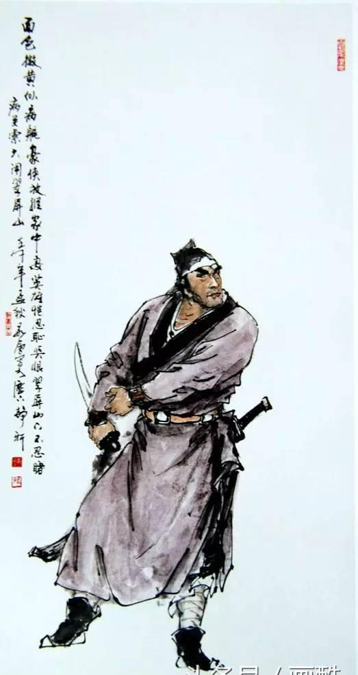 图丨活阎罗阮小七图丨浪里白条张顺孙敬会先生水浒英雄108将画《四》
