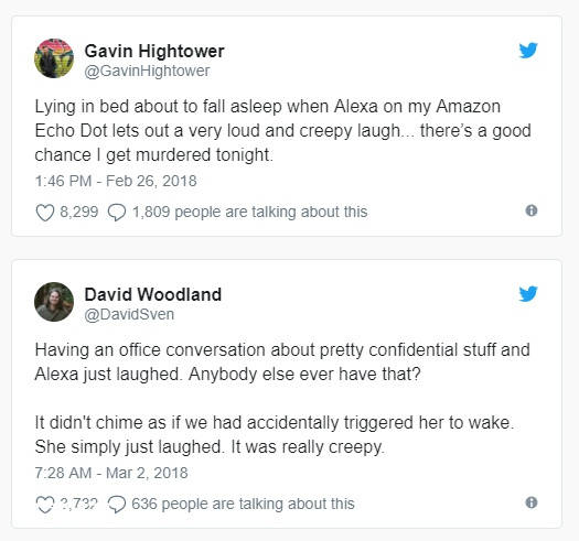 诡异,亚马逊Alexa突然冷笑,官方称只是产品Bu