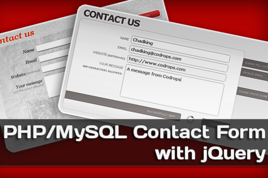 带有jQuery的PHP / MySQL联系人表单