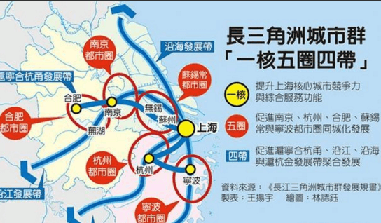 2017年度长三角城市群人均GDP排行榜,前四位