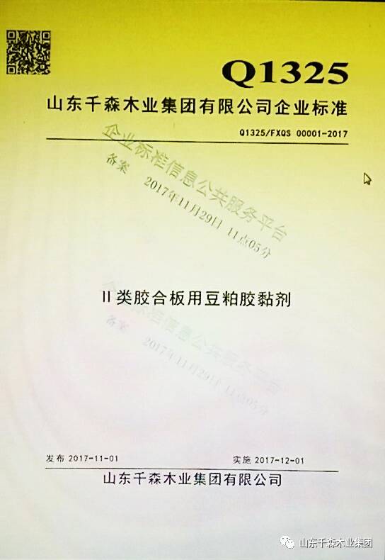 千森木业E0胶合板系列企业标准化专家论证会