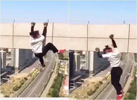 疑似网红坠楼身亡13秒影片传出!挣扎到没力