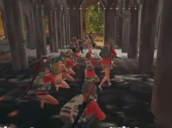 绝地求生两位韩国玩家误闯红衣军舞厅, 尬舞请求红衣军放过!