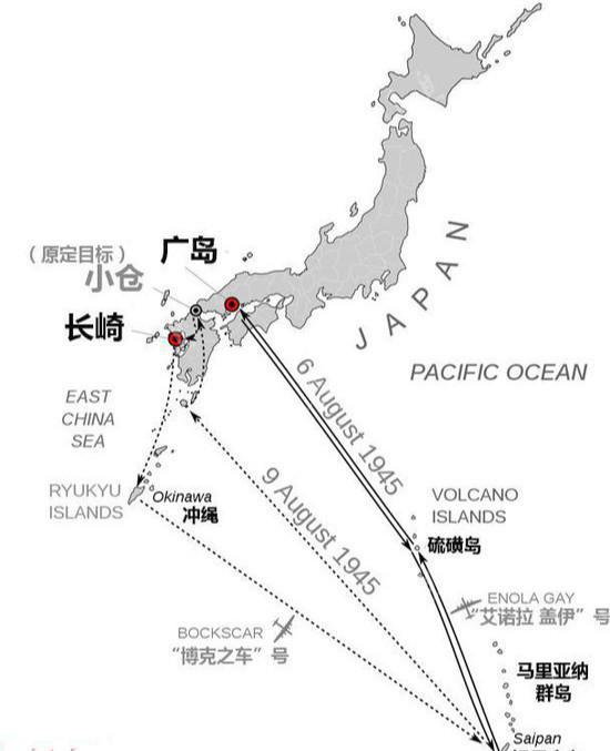 1945年美国的原子弹为什么炸的是广岛和长崎而不是东京