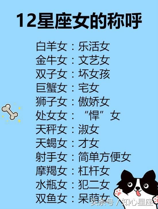 12星座女的称呼,水瓶座:犯二女!