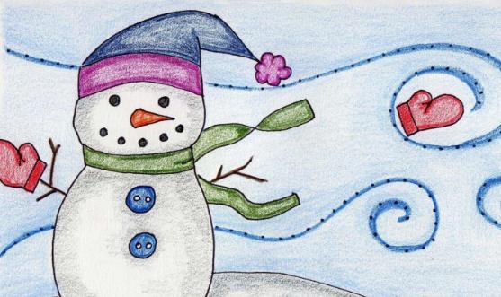 以堆雪人为主题的儿童画雪人图片大全儿童画