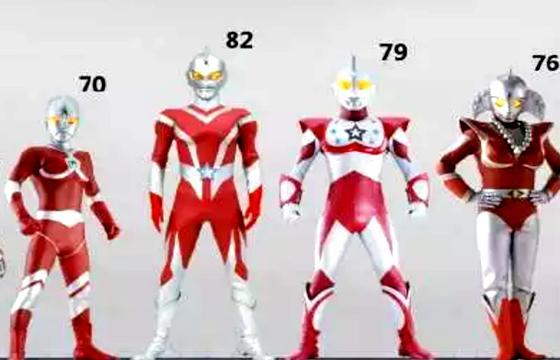 奥特曼身高排名: 迪迦53米, 赛罗49米, 有三个身