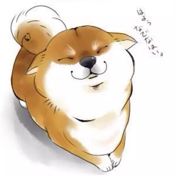 柴犬卡通简笔画