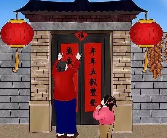 正文   贴对联时应将上联贴在右边,下联贴在左边,左与右则以面对大门