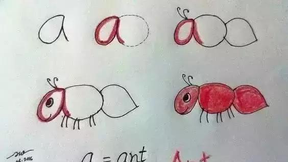 字母变身简笔画!孩子画画英语两不误!