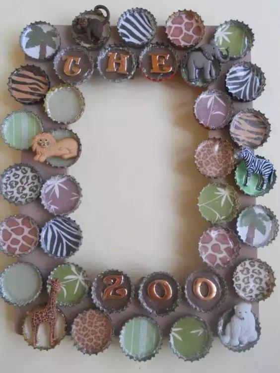 幼儿园废物利用教程:收了这波创意手工相框