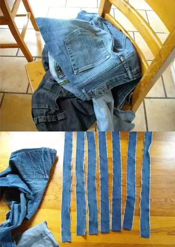 旧牛仔裤也可以做出时尚的东西,不要浪费了!