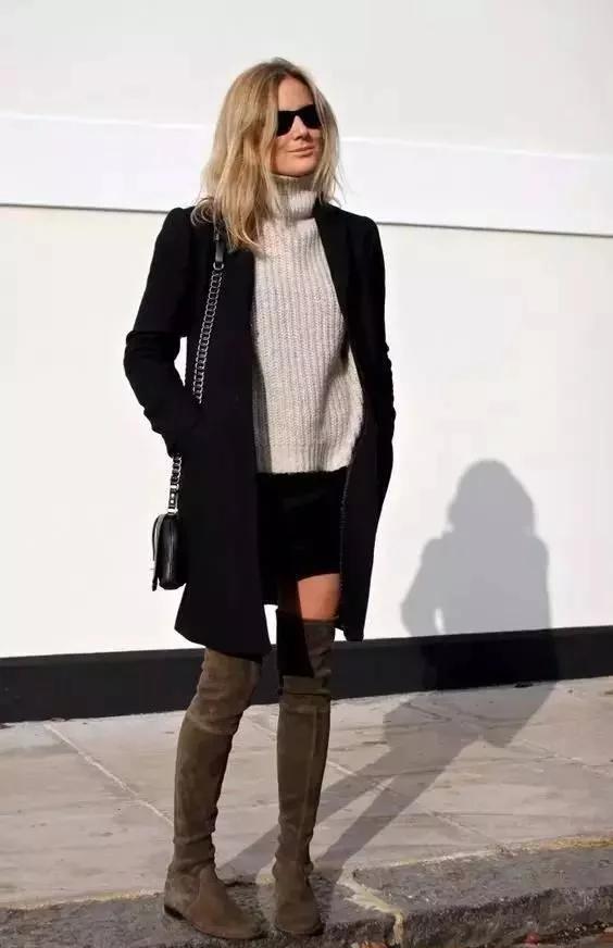 女生千万记住长大衣平底鞋这样搭配,无论你怎