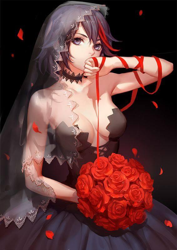 动漫女神穿上黑婚纱美到令人窒息,高贵冷艳宛如黑天鹅