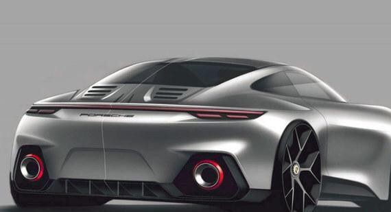未来保时捷911渲染图 来自奇瑞的设计师