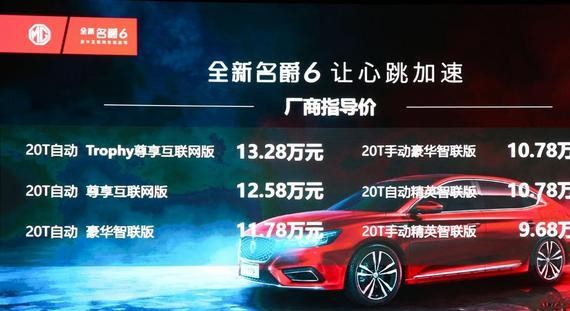 6秒破百的1.5T掀背钢炮 全新名爵6呼啸上市