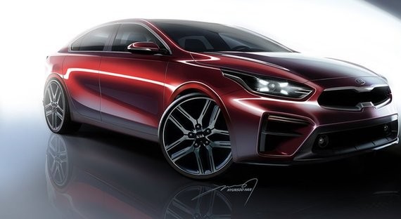 全新起亚K3轿车设计图公布 将亮相底特律车展