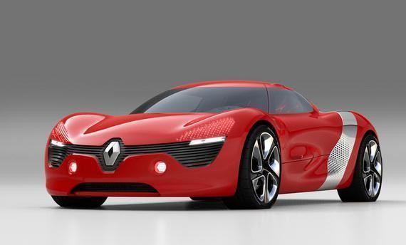 雷诺最新的概念车产品独特的线条以及红色的内饰显得更加柔美！