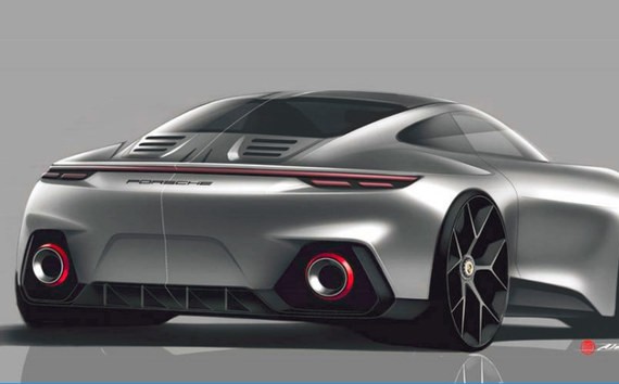 未来保时捷911渲染图 来自奇瑞的设计师