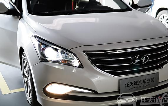 现代名图车灯改装任天诚定制双光透镜、飞利浦XV灯泡、远光无敌