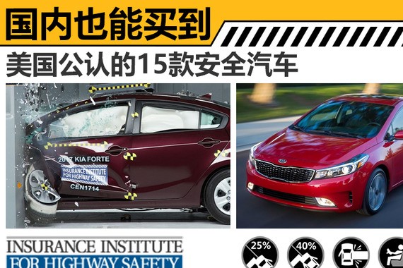美国公认的15款安全汽车 国内也能买到